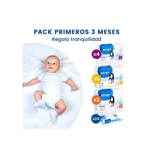 Pack de pañales y toallitas ecológicos para los primeros meses