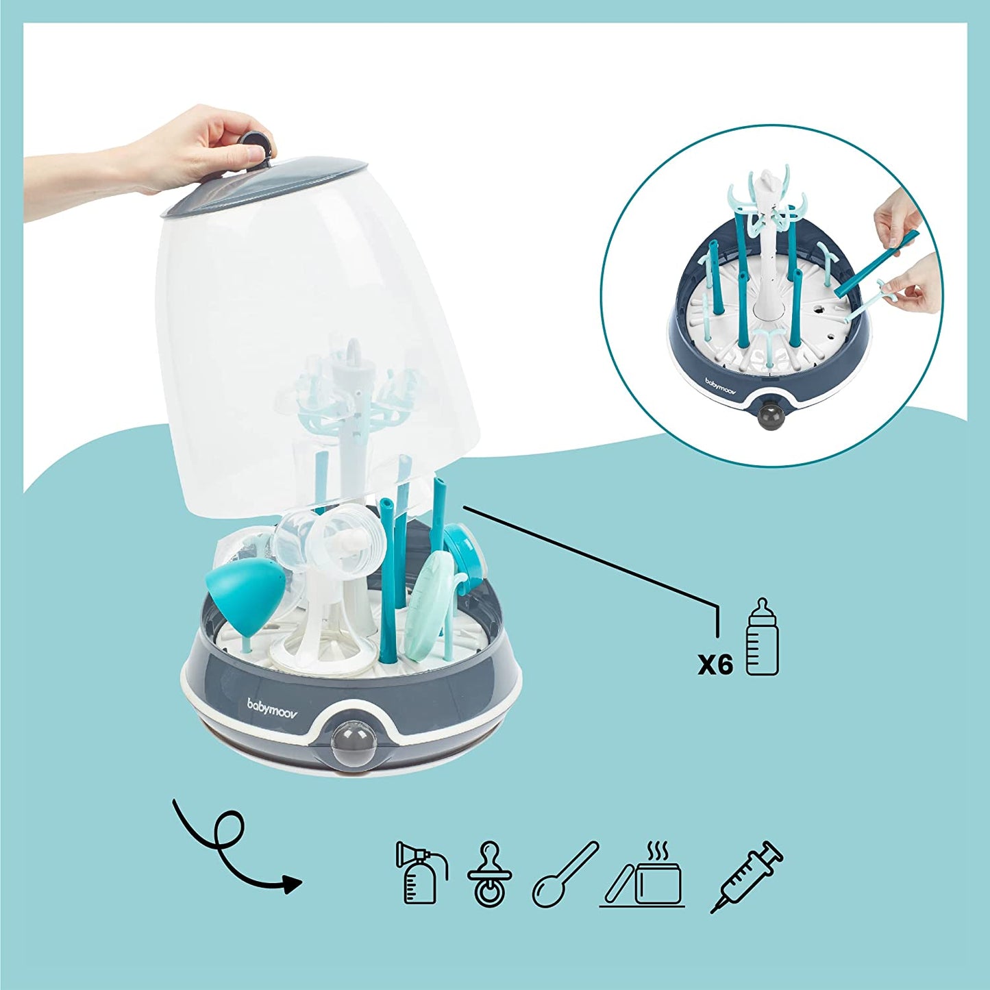 Esterilizador Eléctrico Babymoov Turbo Steam