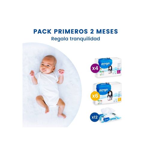 Pack de pañales y toallitas ecológicos para los primeros meses