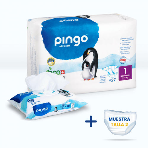 Pañales ecológicos Pingo - Pack descubrimiento Talla 1