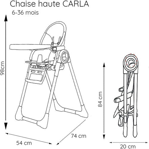 Trona plegable Carla