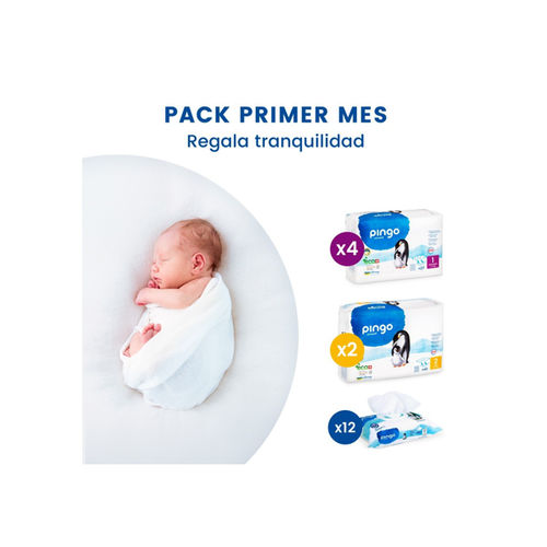 Pack de pañales y toallitas ecológicos para los primeros meses